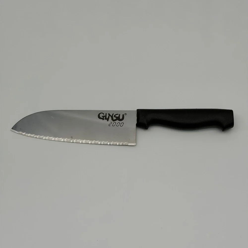 Vintage Ginsu 2000 Serrated Kitchen Chef Knife Stainless Steel 6.5